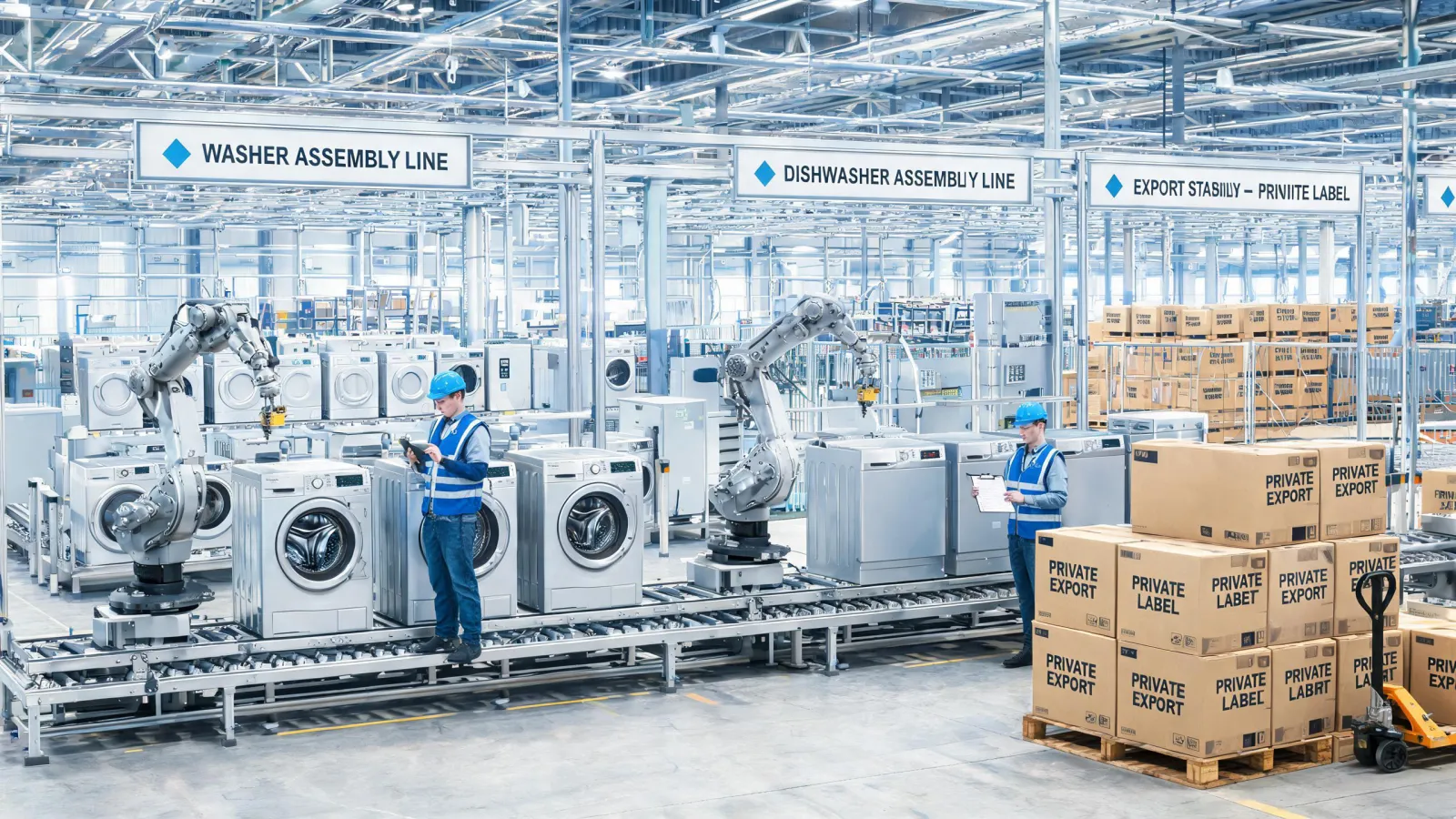 Appliance assembly line for export programs